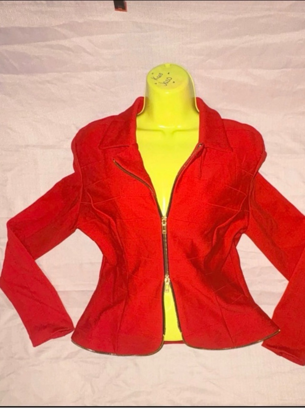 Joseph Ribkoff Vibrant Red Zip-Front Blazer